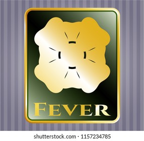  Shiny emblem with four leaf clover icon and Fever text inside