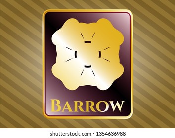  Shiny emblem with four leaf clover icon and Barrow text inside