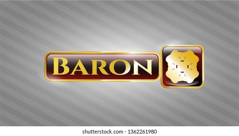  Shiny emblem with four leaf clover icon and Baron text inside