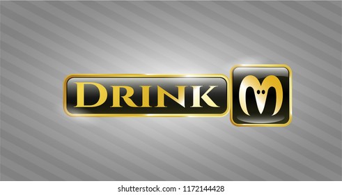  Shiny emblem with goat head icon and Drink text inside