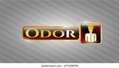  Shiny emblem with graduated icon and Odor text inside