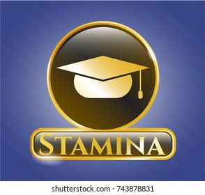  Shiny emblem with graduation cap icon and Stamina text inside