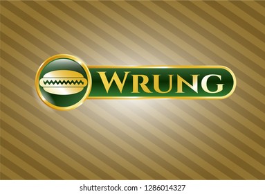  Shiny emblem with hot dog icon and Wrung text inside