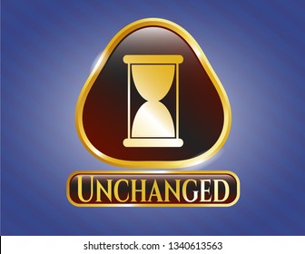  Shiny emblem with hourglass icon and Unchanged text inside