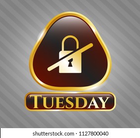  Shiny emblem with inaccessible icon and Tuesday text inside