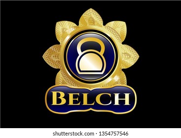  Shiny emblem with kettlebell icon and Belch text inside