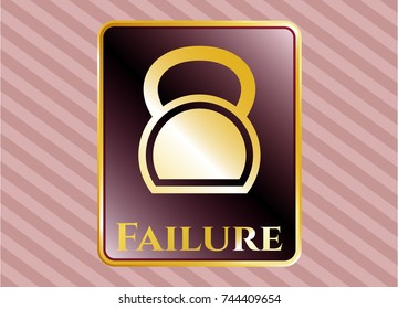  Shiny emblem with kettlebell icon and Failure text inside