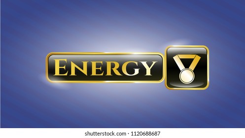  Shiny emblem with medal icon and Energy text inside