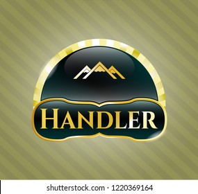  Shiny emblem with mountain icon and Handler text inside