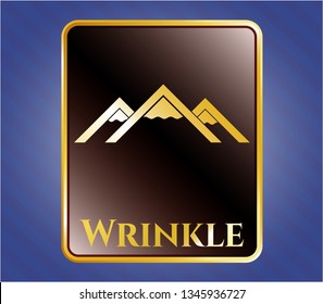  Shiny emblem with mountain icon and Wrinkle text inside