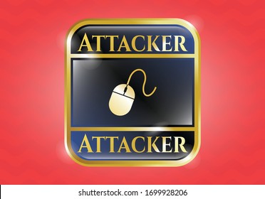  Shiny emblem with mouse icon and Attacker text inside
