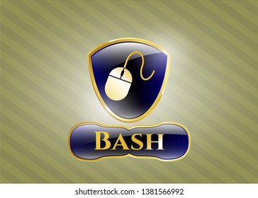  Shiny emblem with mouse icon and Bash text inside