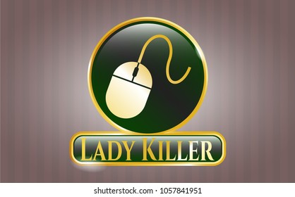  Shiny emblem with mouse icon and Lady Killer text inside