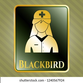  Shiny emblem with nurse icon and Blackbird text inside