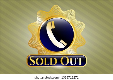  Shiny emblem with old phone icon and Sold Out text inside