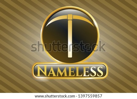  Shiny emblem with pickaxe icon and Nameless text inside