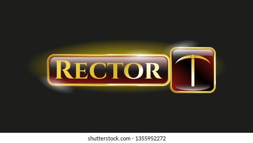  Shiny emblem with pickaxe icon and Rector text inside