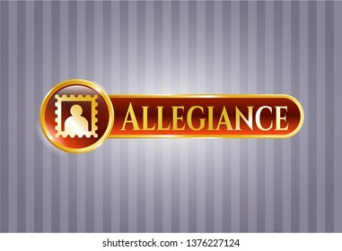  Shiny emblem with picture icon and Allegiance text inside