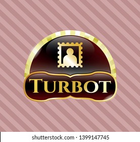  Shiny emblem with picture icon and Turbot text inside