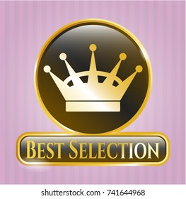  Shiny emblem with queen crown icon and Best Selection text inside
