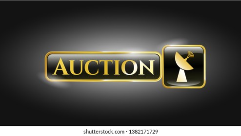  Shiny emblem with radar icon and Auction text inside