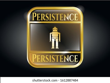  Shiny emblem with robot icon and Persistence text inside