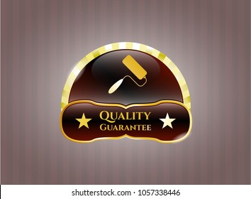  Shiny emblem with roller brush icon and Quality Guarantee text inside