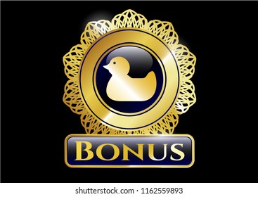  Shiny emblem with rubber duck icon and Bonus text inside