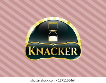  Shiny emblem with sand clock icon and Knacker text inside