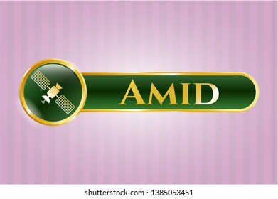  Shiny emblem with satelite icon and Amid text inside