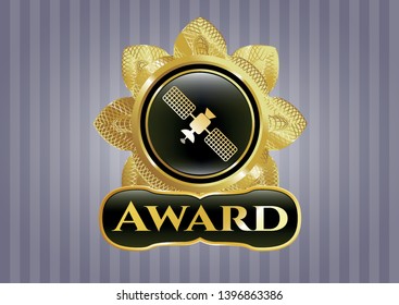  Shiny emblem with satelite icon and Award text inside