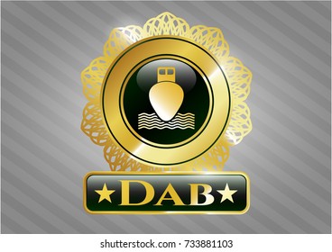  Shiny emblem with ship icon and Dab text inside