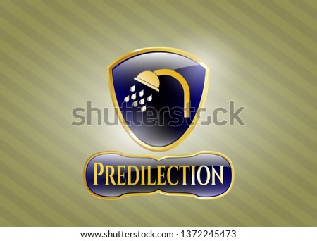  Shiny emblem with shower icon and Predilection text inside