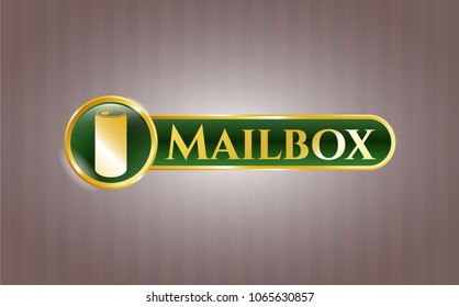  Shiny emblem with soda can icon and Mailbox text inside