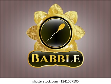  Shiny emblem with sperm icon and Babble text inside