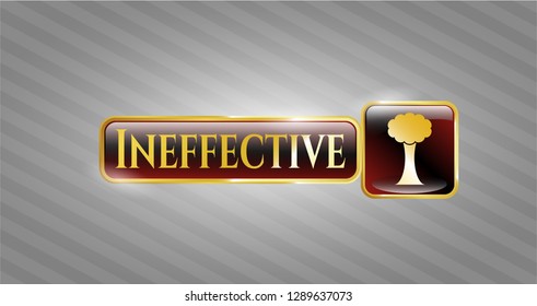  Shiny emblem with tree icon and Ineffective text inside
