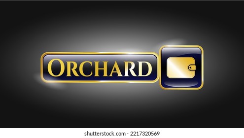 Shiny emblem with wallet icon and Orchard text inside