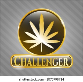  Shiny emblem with weed leaf icon and Challenger text inside