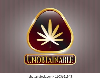  Shiny emblem with weed leaf icon and Unobtainable text inside