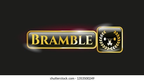  Shiny emblem with weightlifting inside of crown icon and Bramble text inside