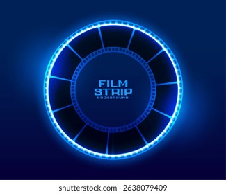 shiny film strip roll background for cinema festival vector 