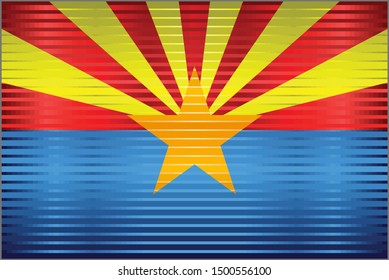 Shiny flag of Arizona on a brick wall - Illustration,
Abstract grunge vector background