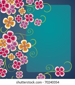 Shiny floral background. No objects are cropped. Clipping mask makes it easy to edit composition.