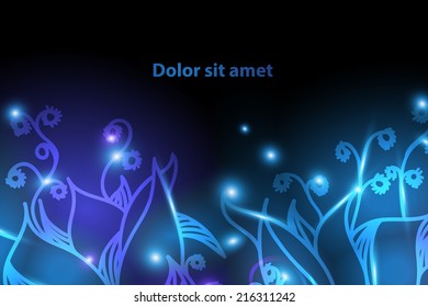 Shiny floral background for your design. Can be used for banners, business cards, presentations. Eps 10 vector