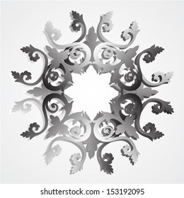 shiny floral ornament/ vector illustration