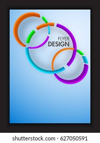 Shiny Flyer, Template or Banner design with colorful circle elements.