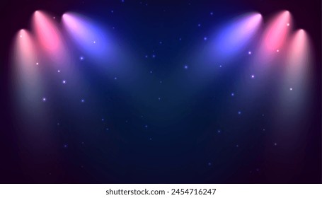 shiny focus light on empty background design vector