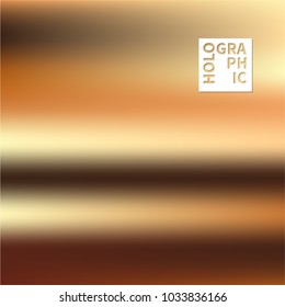 Shiny foil paper. Holographic Gold Vector Background. Iridescent Foil. Glitch Hologram. Pastel neon rainbow. Ultraviolet metallic paper.  Cover to web design.  Abstract colorful gradient. 