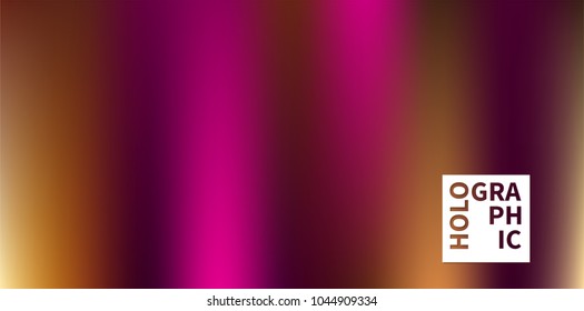 Shiny foil paper. Holographic Gold Vector Background. Iridescent Foil. Glitch Hologram. Pastel neon rainbow. Ultraviolet metallic paper.  Cover to web design.  Abstract colorful gradient. 