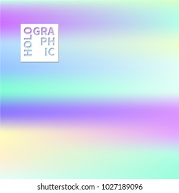 Shiny foil paper. Holographic Vector Background. Iridescent Foil. Glitch Hologram. Pastel neon rainbow. Ultraviolet metallic paper.  Cover to web design.  Abstract colorful gradient. 